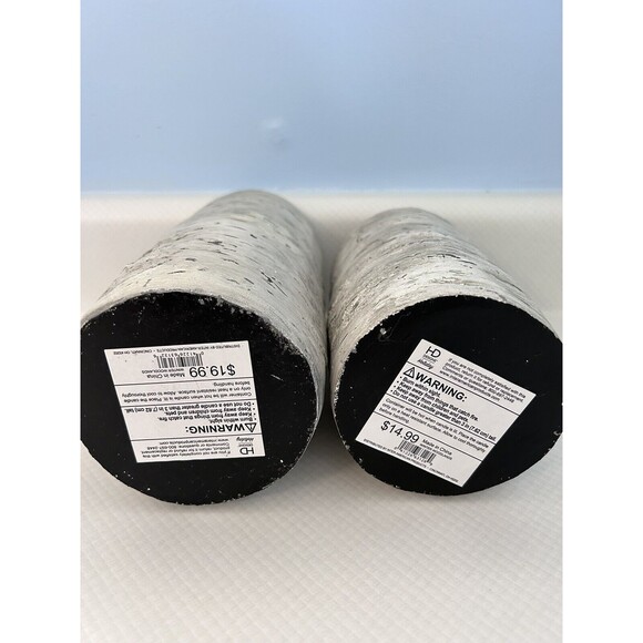 Set of 2 Faux White Birch Wood Look Pillar Candle Holders HD Designs - Picture 6 of 6